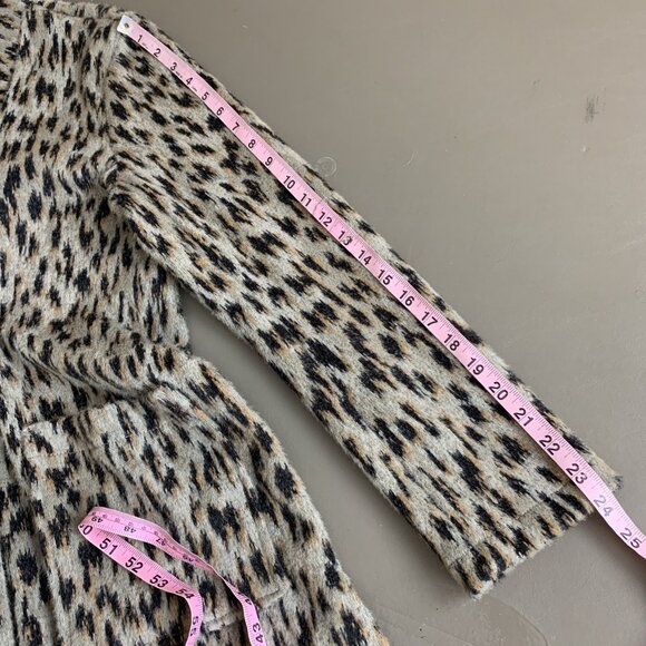 Maurices Womens M NEW Faux Fur Coat Jacket Blazer Animal Print Mobwife Old Money - Picture 12 of 15